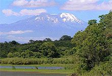 Kilimanjaro seen from Arusha National Park, Tanzania
