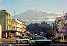 Mount Meru seen from Arusha, Tanzania