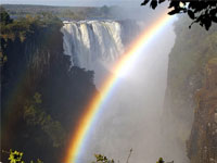 Rainbow over Victoria Falls